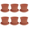 Növénycserép 6 pcs tégla vörös ø 12,5 x 10 cm műanyag