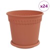 Növénycserép 24 pcs tégla vörös ø 19 x 16 cm műanyag
