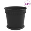 Növénycserép 24 pcs fekete ø 19 x 16 cm műanyag
