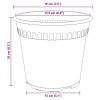 Növénycserép 24 pcs fekete ø 19 x 16 cm műanyag