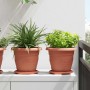 Növénycserép 6 pcs tégla vörös ø 22 x 18 cm műanyag