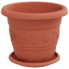 Növénycserép 6 pcs tégla vörös ø 22 x 18 cm műanyag