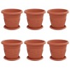 Növénycserép 6 pcs tégla vörös ø 22 x 18 cm műanyag