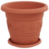 Növénycserép 6 pcs tégla vörös ø 26 x 21.5 cm műanyag