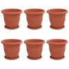 Növénycserép 6 pcs tégla vörös ø 26 x 21.5 cm műanyag