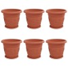 Növénycserép 6 pcs tégla vörös ø 34 x 28 cm műanyag