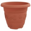 Növénycserép 24 pcs tégla vörös ø 22 x 18 cm műanyag