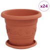 Növénycserép 24 pcs tégla vörös ø 22 x 18 cm műanyag