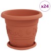 Növénycserép 24 pcs tégla vörös ø 26 x 21.5 cm műanyag