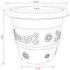 Növénycserép 24 pcs tégla vörös ø 30 x 25 cm műanyag