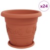 Növénycserép 24 pcs tégla vörös ø 39 x 32 cm műanyag