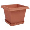 Növénycserép 6 pcs tégla vörös 20 x 20 x 16 cm műanyag