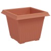 Növénycserép 6 pcs tégla vörös 20 x 20 x 16 cm műanyag