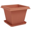Növénycserép 6 pcs tégla vörös 38 x 38 x 30 cm műanyag