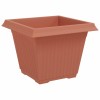 Növénycserép 6 pcs tégla vörös 43 x 43 x 33,5 cm műanyag