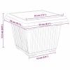 Növénycserép 6 pcs fekete 23 x 23 x 17,5 cm műanyag