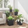 Növénycserép 6 pcs fekete 33 x 33 x 26 cm műanyag