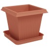 Növénycserép 24 pcs tégla vörös 16 x 16 x 14 cm műanyag