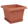 Növénycserép 24 pcs tégla vörös 23 x 23 x 17,5 cm műanyag