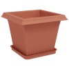 Növénycserép 24 pcs tégla vörös 33 x 33 x 26 cm műanyag