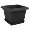 Növénycserép 24 pcs fekete 23 x 23 x 17,5 cm műanyag