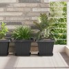 Növénycserép 24 pcs fekete 28,5 x 28,5 x 22 cm műanyag
