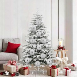 Karácsonyi díszgömb készlet 9 pcs ezüst