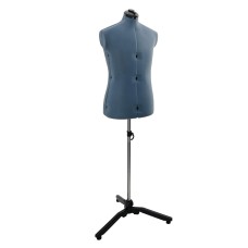 Állítható férfi dress form kék 37,5-45,5 inch szövet