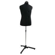 Állítható férfi dress form fekete 37,5-45,5 inch szövet