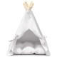Kiskedvenc teepee párnával fehér 40 x 40 x 50 cm poliészter