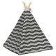 Kiskedvenc teepee párnával fehér és szürke 40 x 40 x 50 cm