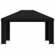 Pavilon 4 × 3 m fekete poliészter és acél 190