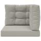 Kültéri kanapé párna 3 pcs szürke poliészter