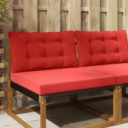 Kültéri kanapé párna 2 pcs piros poliészter