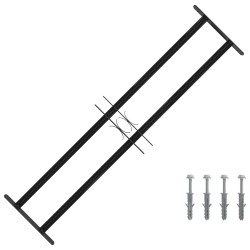 Ablak rács fekete 115 x 30 cm porszórt acél