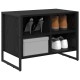 Cipőszekrény tárolóval fekete tölgy 60 x 35 x 44 cm faanyag