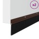 Csavaros ajtó kefe zár 2 pcs barna 100 cm alumínium ötvözet