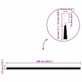 Csavaros ajtó kefe zár 2 pcs ezüst 100 cm alumínium ötvözet Csavaros ajtó kefe zár 2 pcs ezüst 100 cm alumínium ötvözet