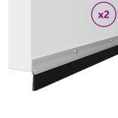 Csavaros ajtó kefe zár 2 pcs ezüst 100 cm alumínium ötvözet Csavaros ajtó kefe zár 2 pcs ezüst 100 cm alumínium ötvözet