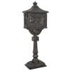 Álló levélszekrény bronz 42,5 x 29,5 x 117 cm öntött alumínium