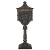 Álló levélszekrény bronz 42,5 x 29,5 x 117 cm öntött alumínium