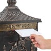 Álló levélszekrény bronz 42,5 x 29,5 x 117 cm öntött alumínium