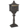 Álló levélszekrény bronz 42,5 x 29,5 x 117 cm öntött alumínium