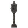 Álló levélszekrény bronz 42,5 x 29,5 x 117 cm öntött alumínium