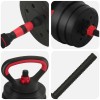 4 az 1-ben súlyzó, rúd és kettlebell szett 20 kg