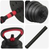 4 az 1-ben súlyzó, rúd és kettlebell szett 30 kg