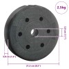 Súlylemezek 4 pcs 10 kg fekete cement és vas homok