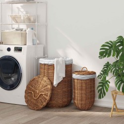 Mosókosár 2 pcs barna kubu rattán