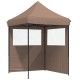 Partysátor barna 200 x 200 x 306 cm oxford szövet