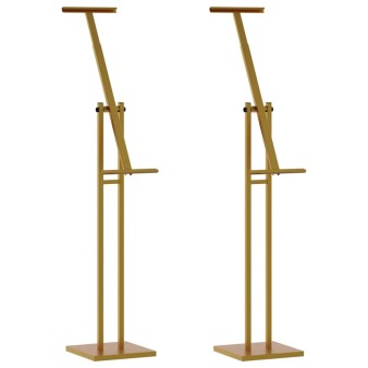 Kiállító állvány 2 pcs arany 26,5 x 26,5 x 150 cm acél